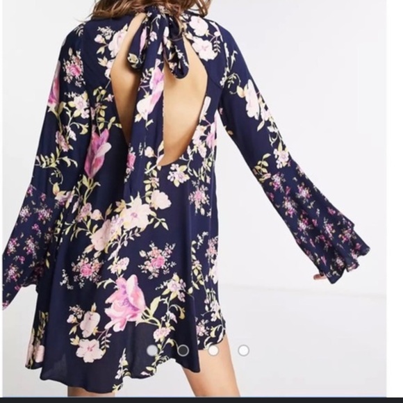 Free People NEW Womens Dress Size Small Floral Midnight Combo Tunic - Picture 3 of 8